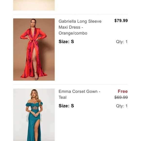 Elegant Red and Pink Women's Dress - Picture 2 of 4